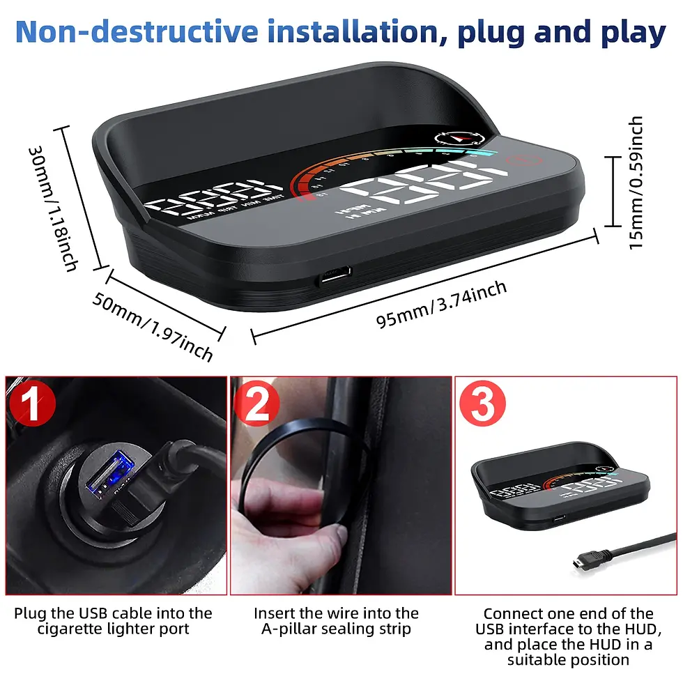 Miniatura: GPS Speedometer &amp; Windshield HUD M22