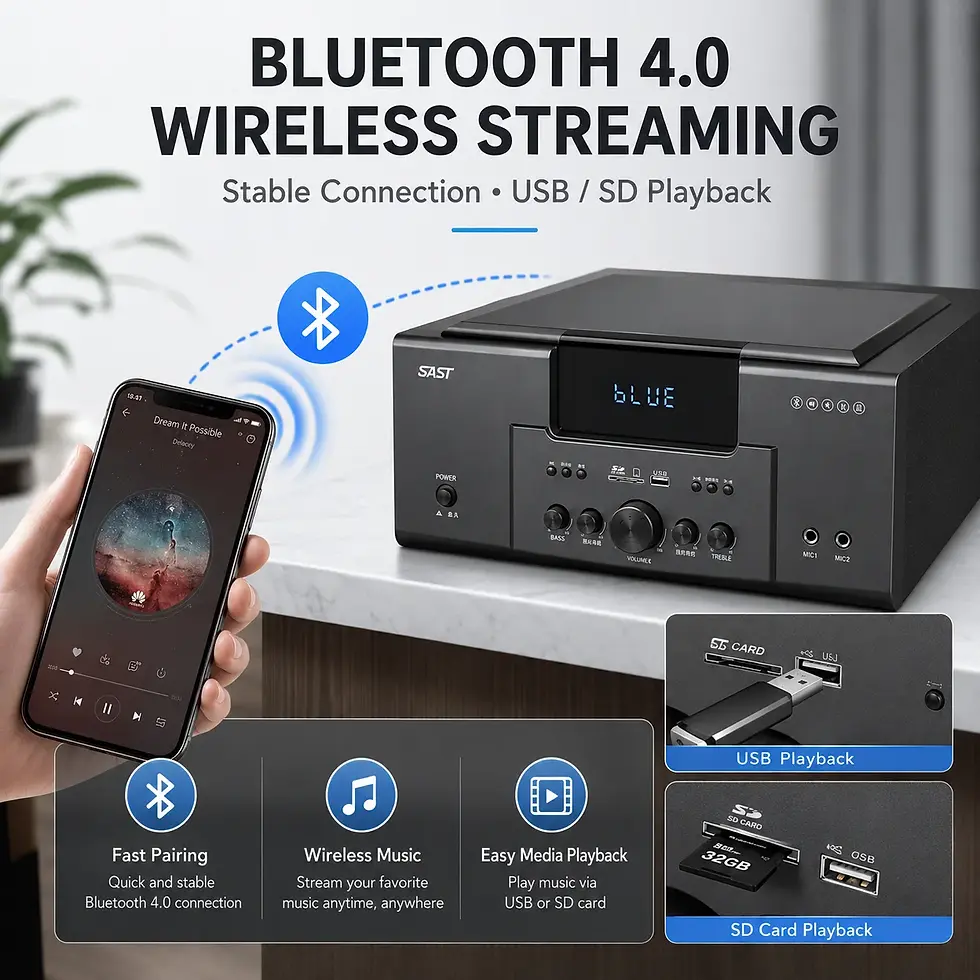 Miniatura: 160W Home Theater Set 4Ω Bluetooth Speaker 8 Inch Subwoofer 5.1 System