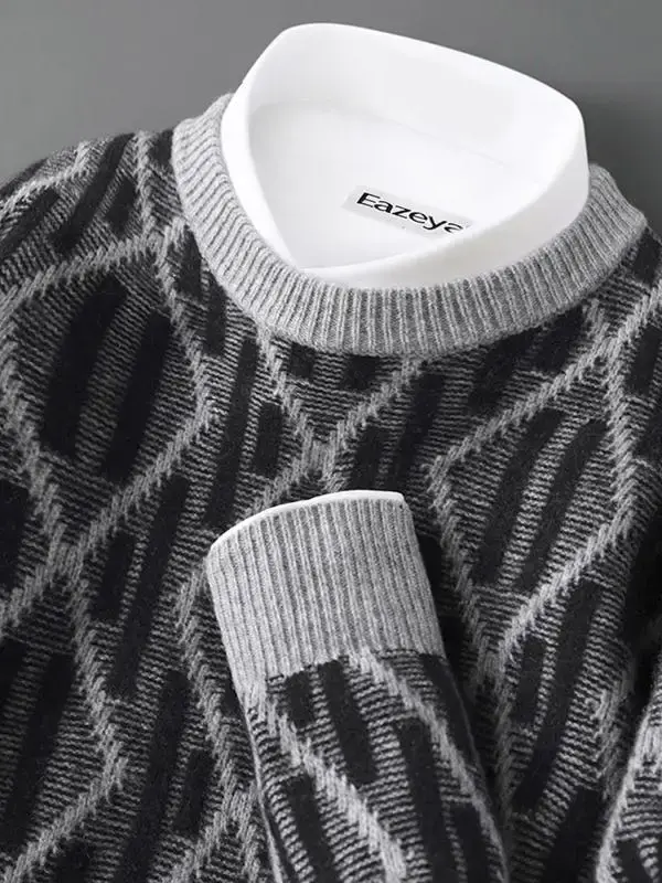 縮圖：Men's Thick Cashmere Sweater - Autumn/Winter Size M