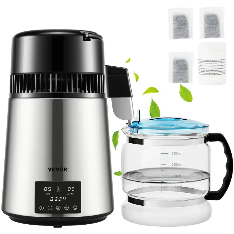 4L Water Distiller Purifier Filter Dispenser Drink Bottle Softener Duel Temp Dis
