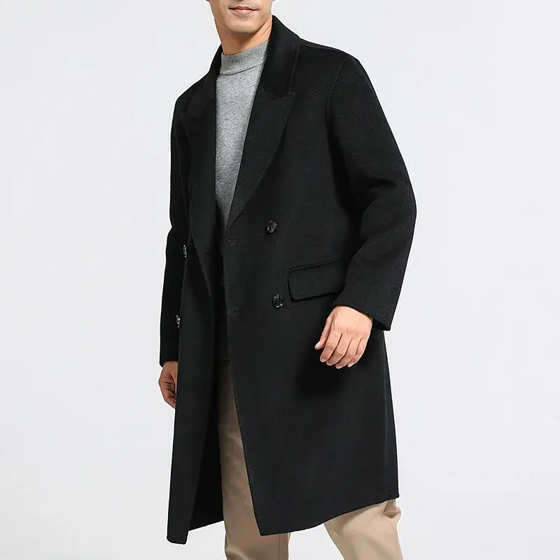 Miniaturebillede: autumn winter 100% wool double-sided coat