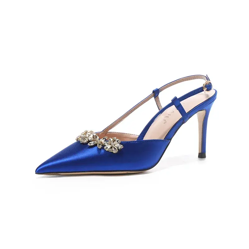 Thumbnail: High Heels Sandals, Women's Rhinestone Toe, Spring and Summer Size 41