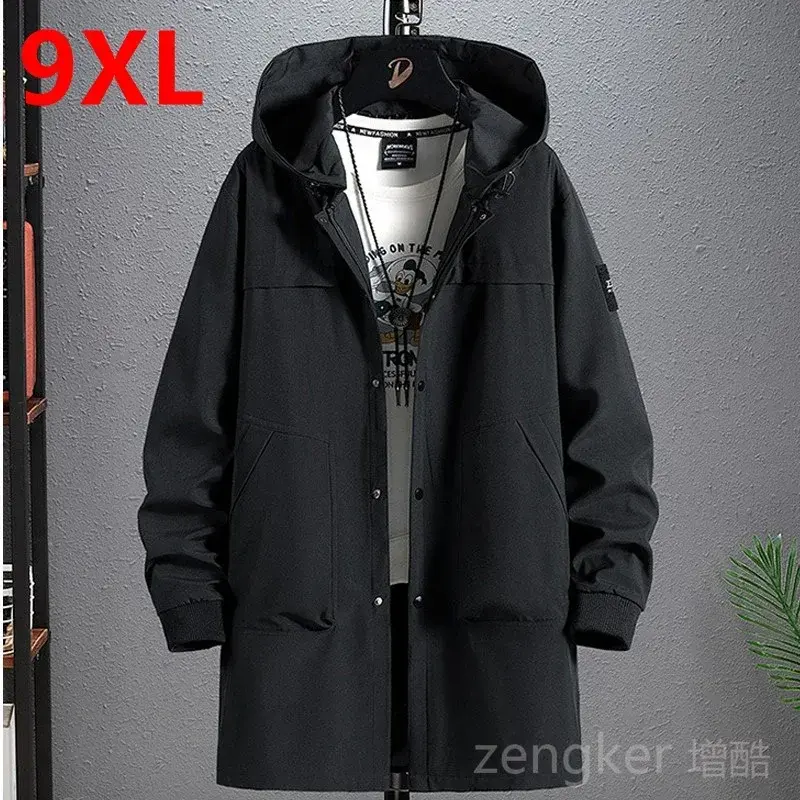 Thumbnail: Plus Size Long Windbreaker Spring New Men's Coat