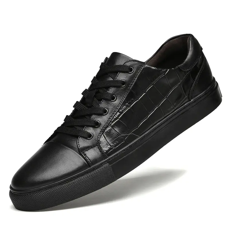 Thumbnail: Men's Sporty Casual Sneakers Genuine Leather Cowhide