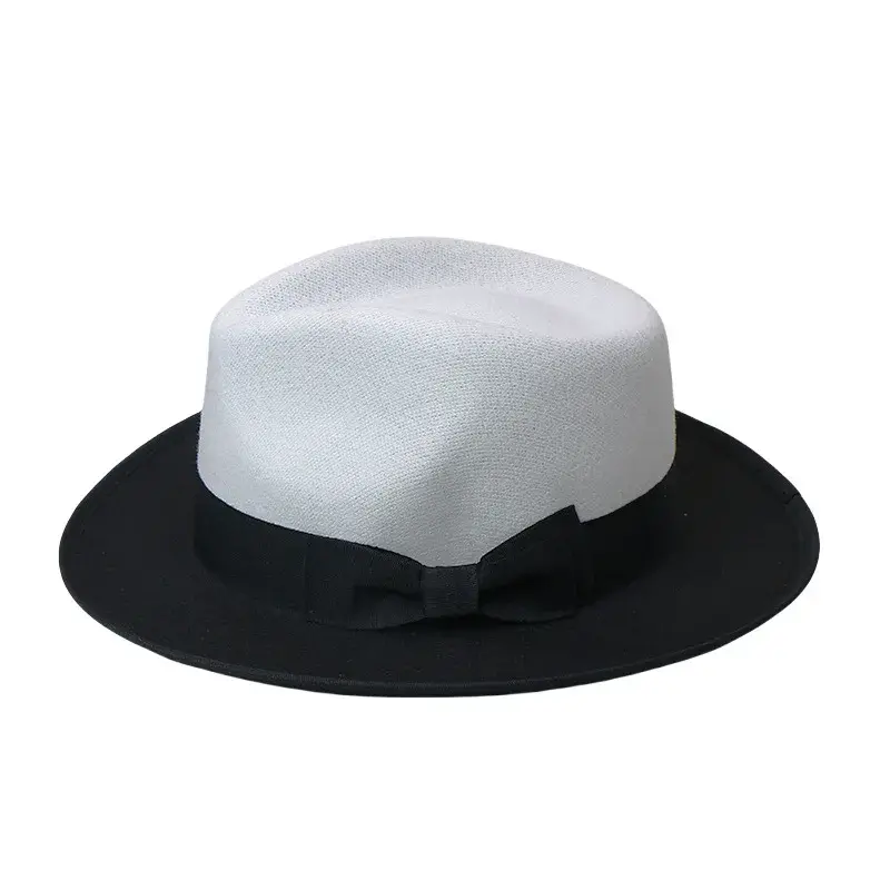 縮圖：Unisex Polyester Felt Fedora Hat Adjustable Size Retro Style