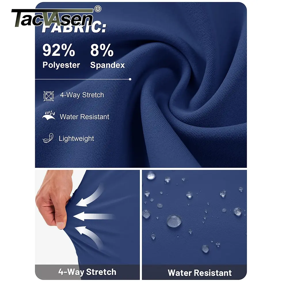 Thumbnail: TACVASEN Stretch Golf Pants Work Dress Pants Lightweight Straight Leg Size 32