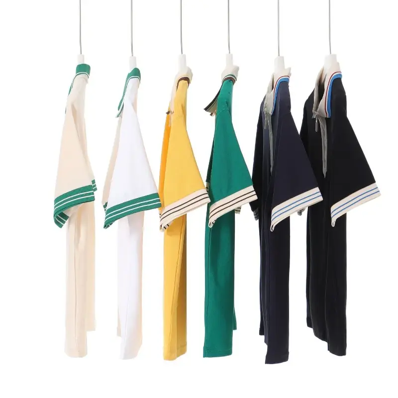 Miniatura: Man Polo Shirt Patchwork Fashion Casual Polo Shirt