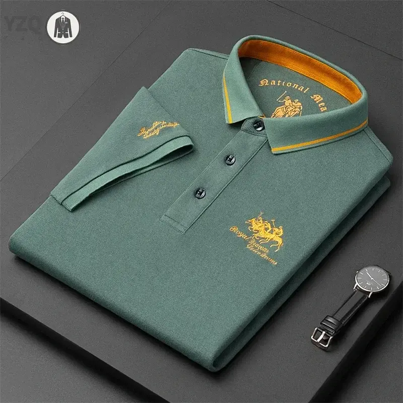 Thumbnail: Embroidered Men's Casual Polo Shirt