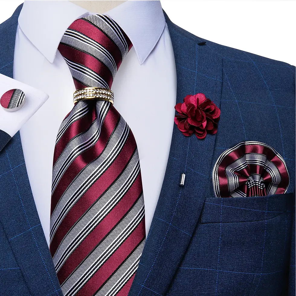 Thumbnail: New Designer Blue Red Paisley Ties for Men