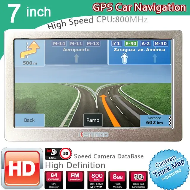 7 Inch HD GPS Portable Navigation 2026 Maps for Europe Russia Car Truck