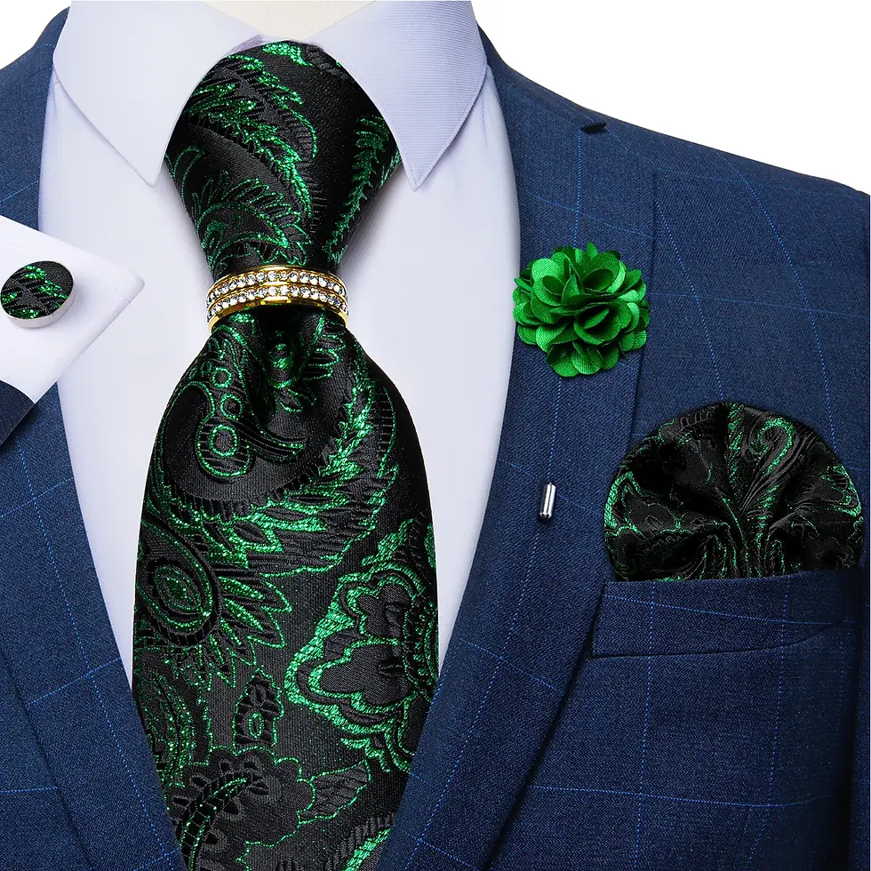 Thumbnail: New Designer Blue Red Paisley Ties for Men