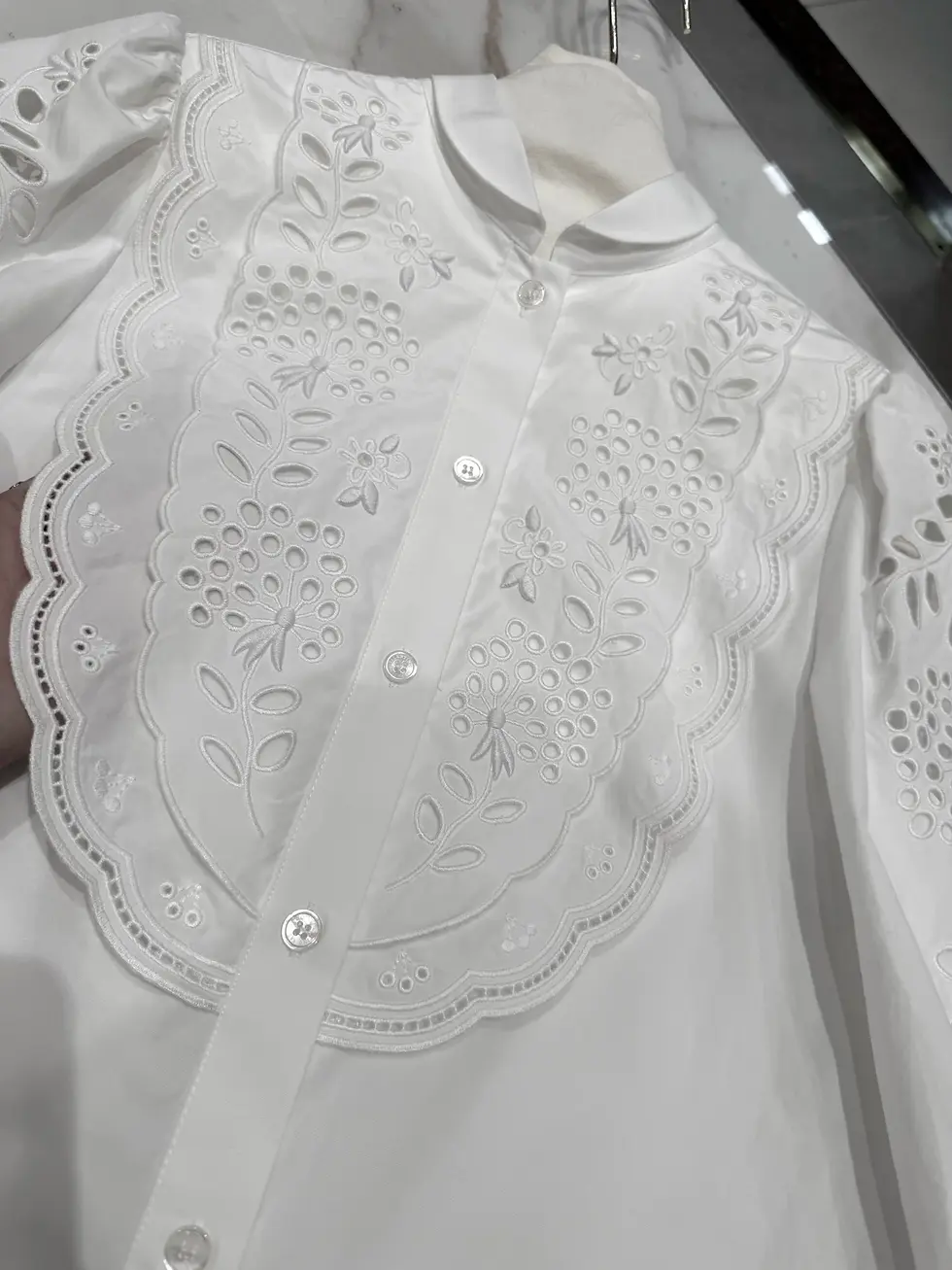 Thumbnail: Women's Long-Sleeve Cotton Embroidered Shirt with Regular Fit