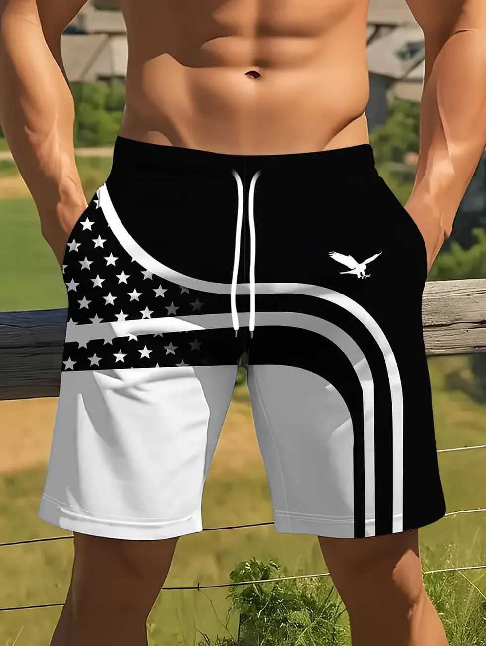 Miniatura: Summer Coconut Tree Pattern Swim Trunks for Men Fashion Beach