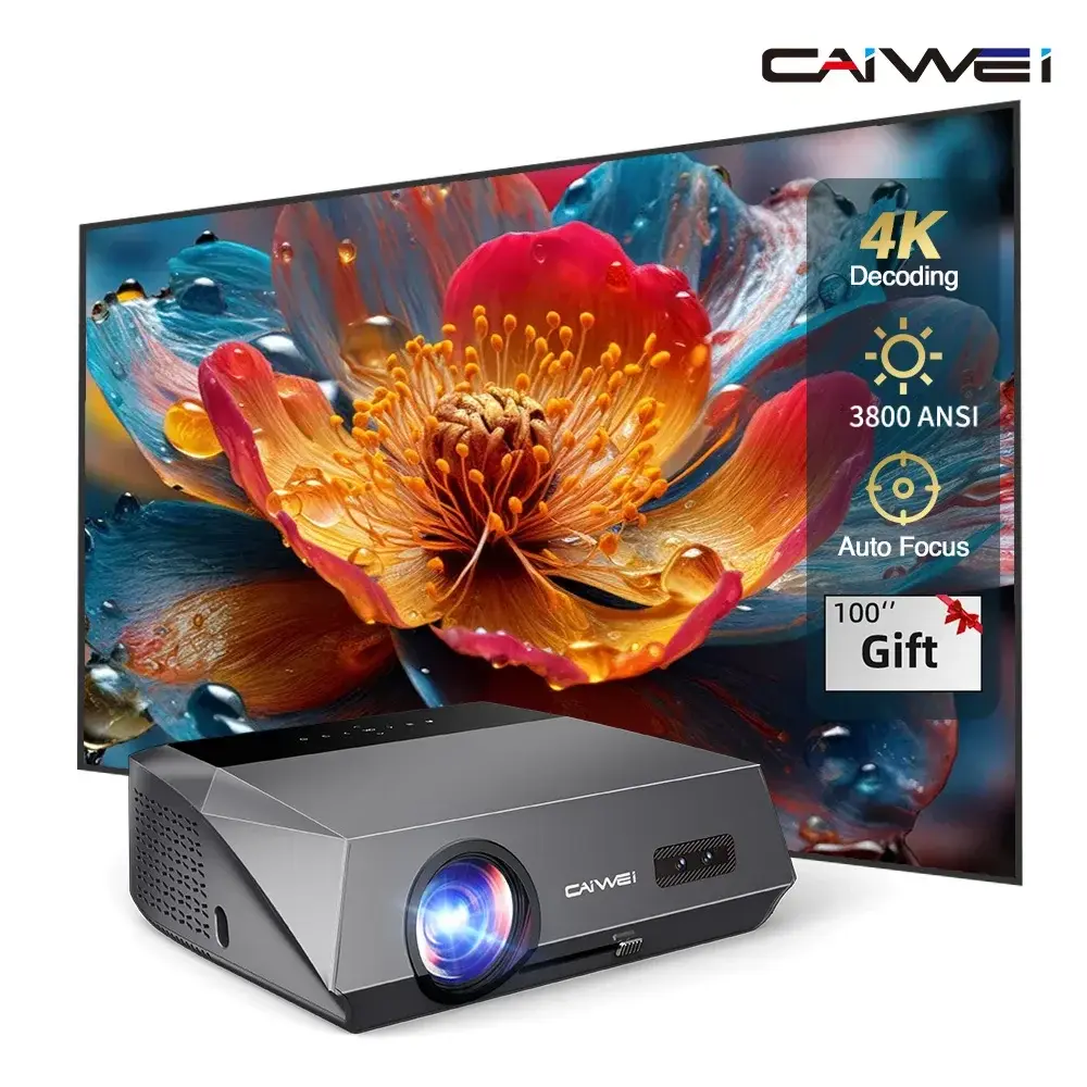 CAIWEI A10Q 4K UHD Projector with Bluetooth & WiFi