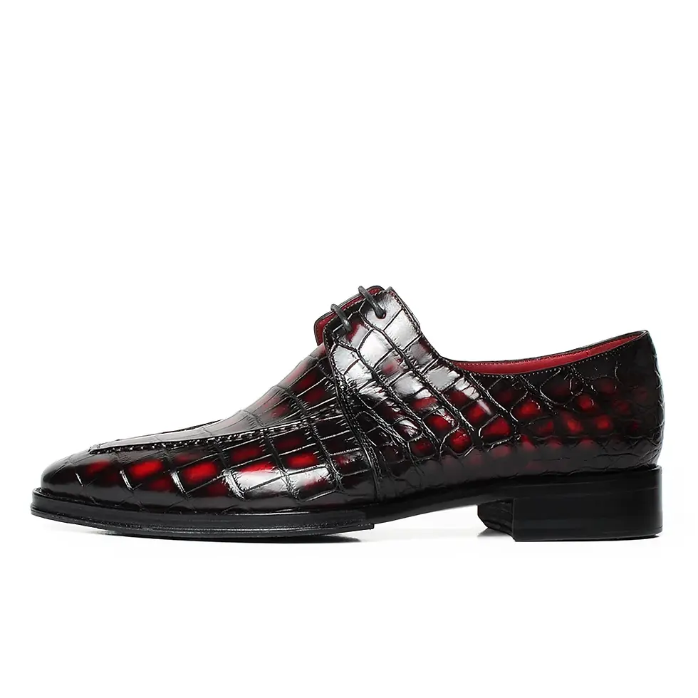 Miniaturbild: Crocodile Leather Men Dress Shoes Men's Derby Shoes