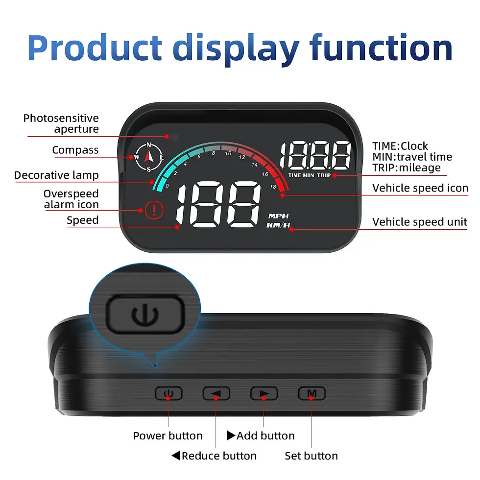 Miniatura: GPS Speedometer &amp; Windshield HUD M22