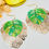 Thumbnail: Boucles d’oreilles Naïa - Bronze Doré & Vert Jungle