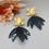 Miniature : Boucles d’oreilles fleur stylisée Alya - noir