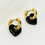 Miniature : Boucles  d’oreilles créoles cœurs noir 