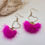 Thumbnail: Boucles d’oreilles fuchsia- Maïa-Solea