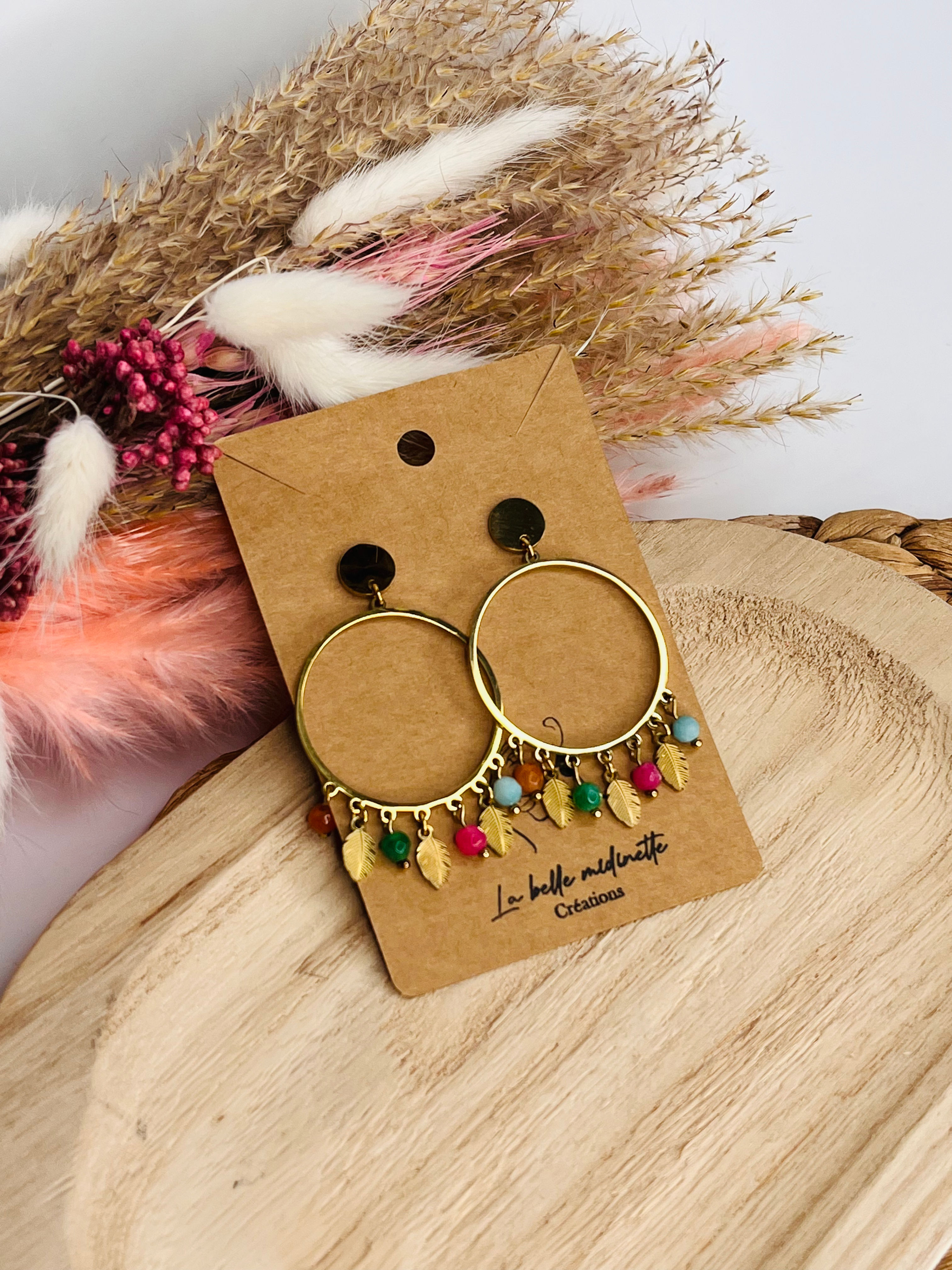 Boucles d'oreilles en acier inoxydable DAPHNE