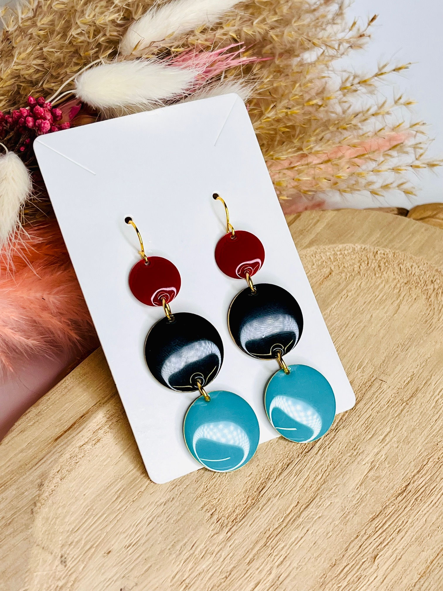 Boucles d’oreilles “HANAE Tricolore”
