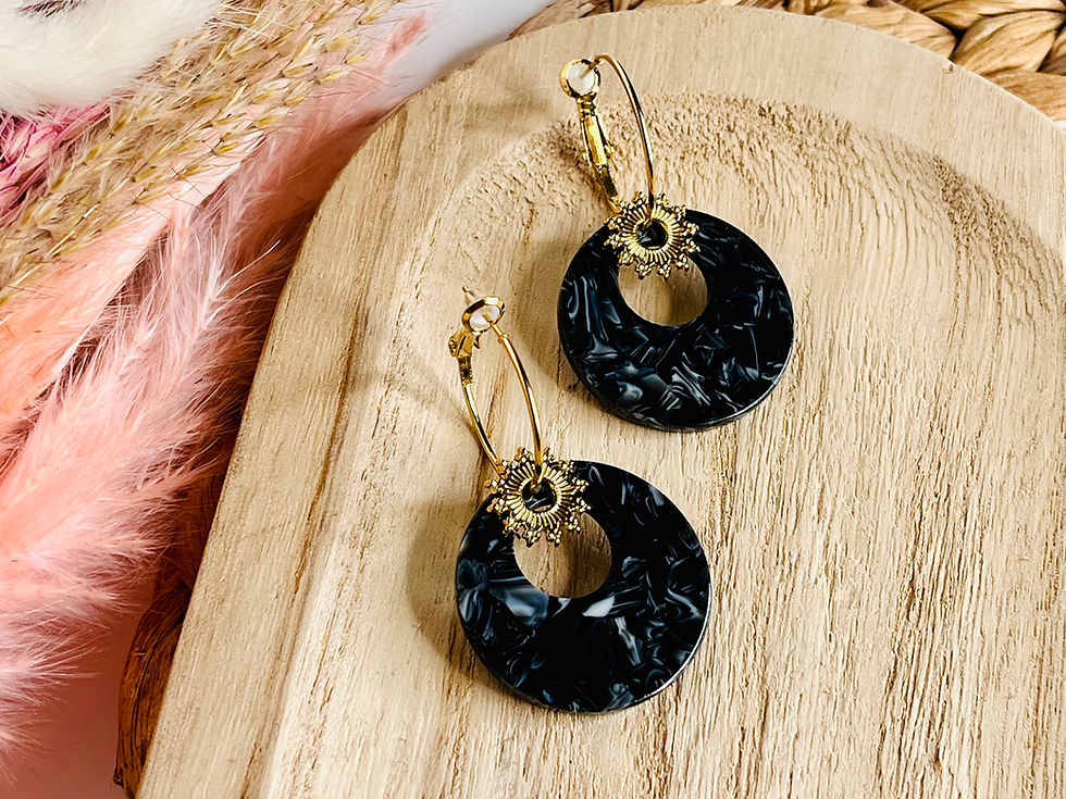 Thumbnail: Boucles d'oreilles dorées HELENE