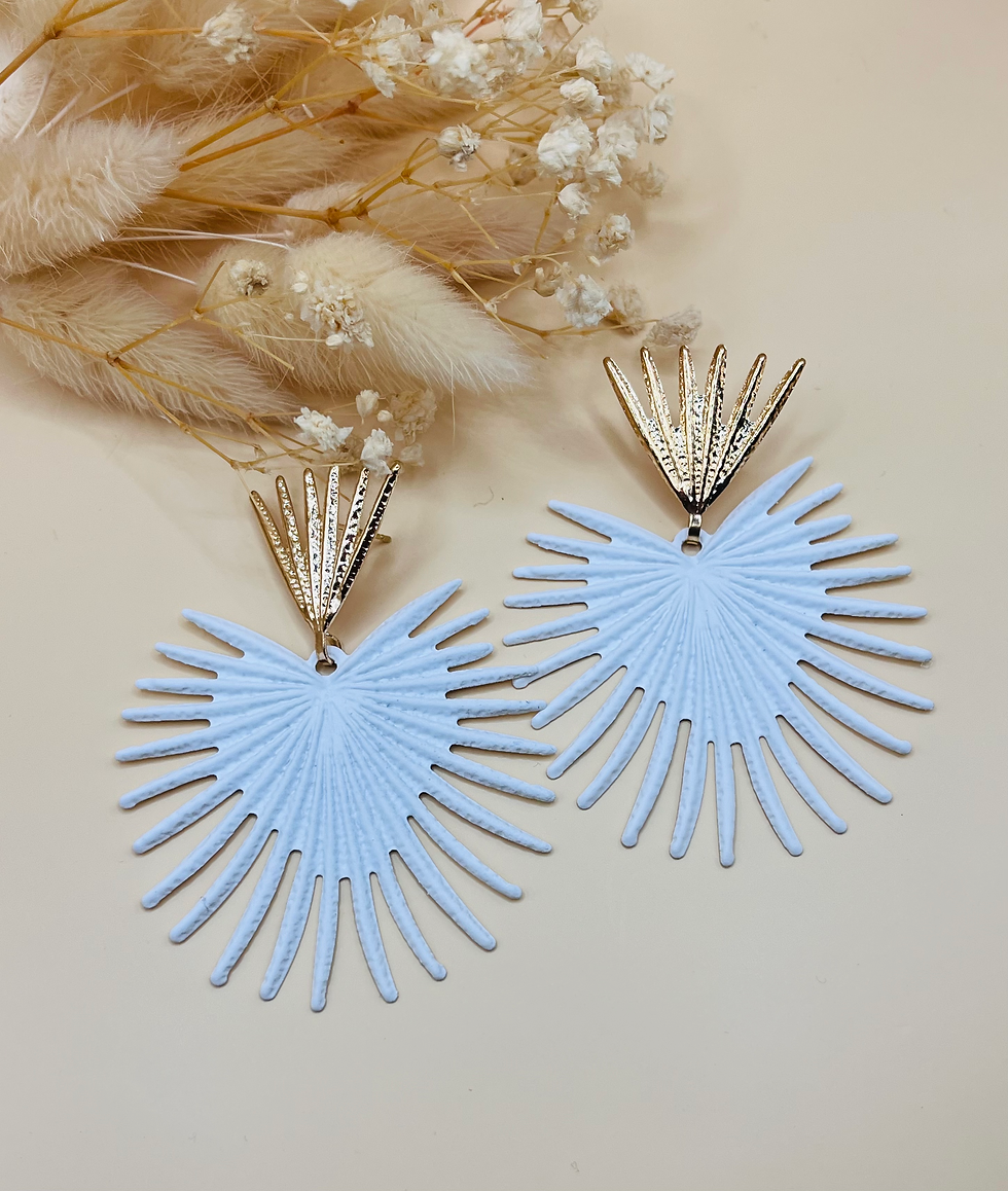 Boucles d’oreilles LOLY -blanc et doré