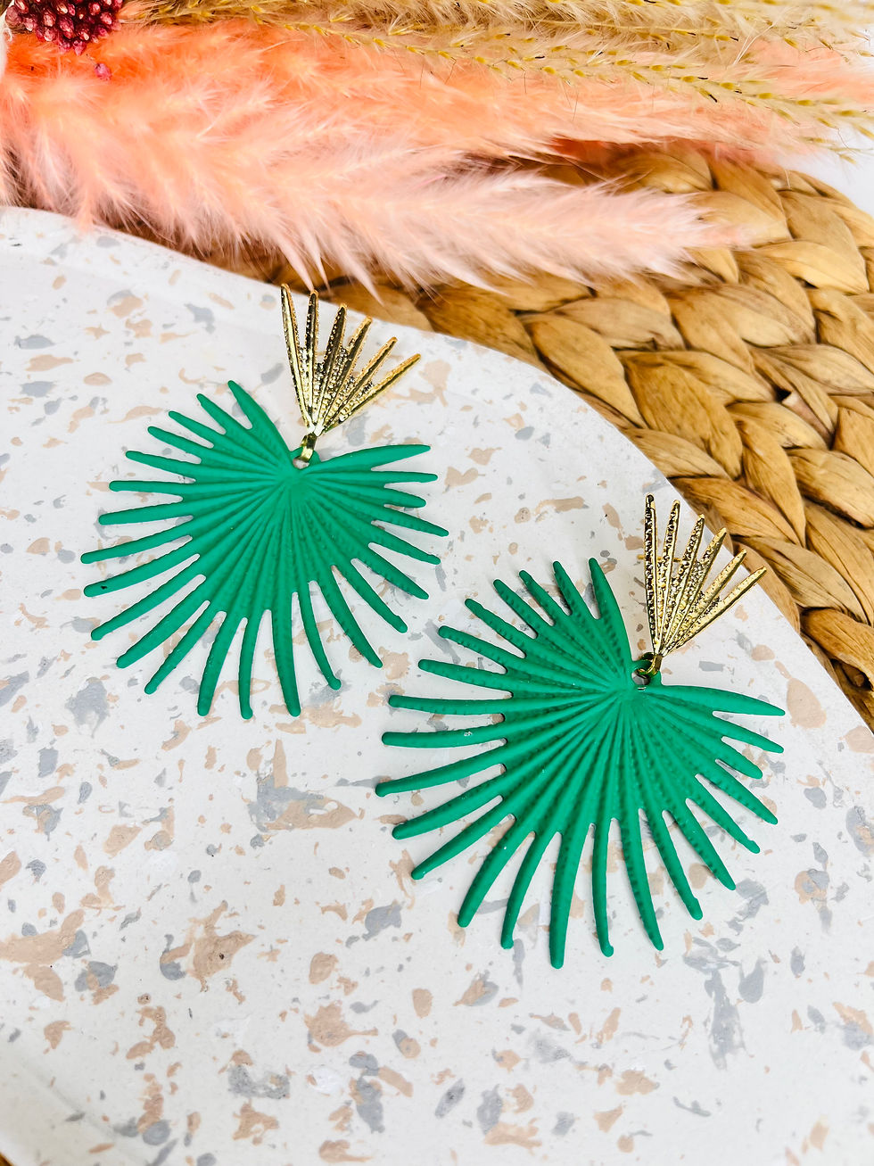 Miniature : Boucles LOLY - vert et doré 