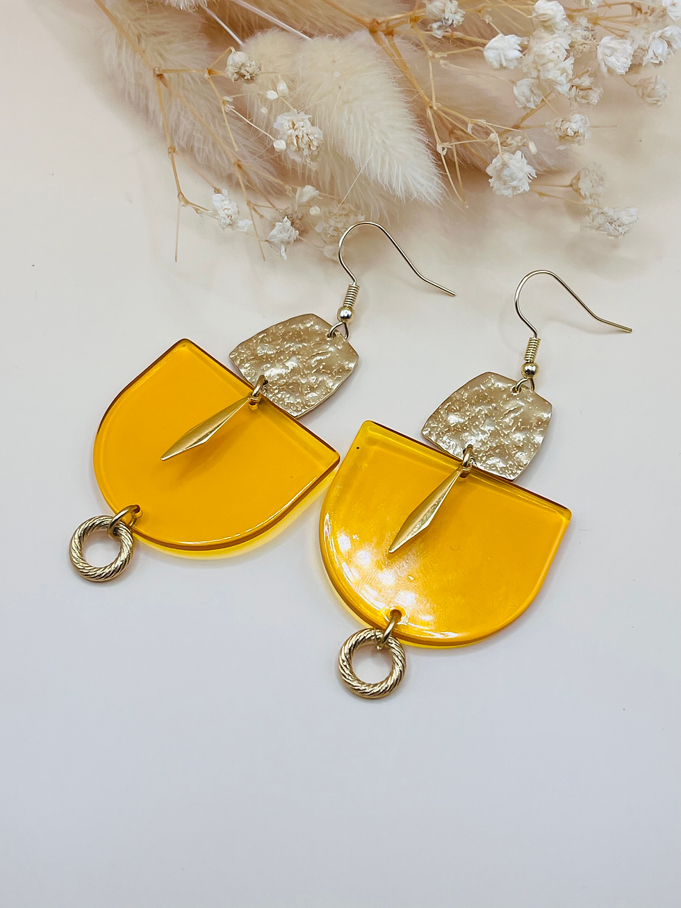 Boucles d’oreilles Soléna – Jaune