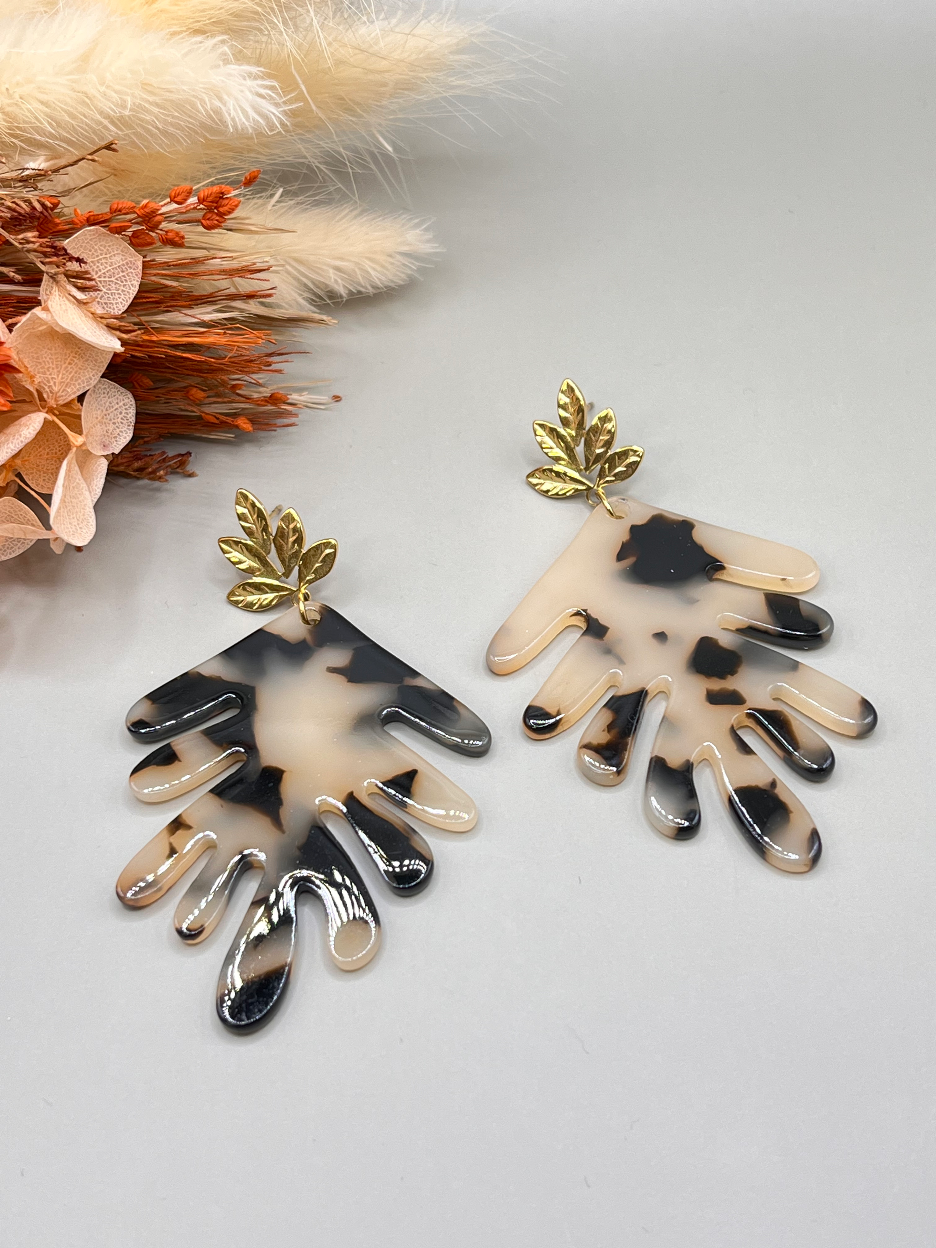 Boucles d’oreilles feuille - Luméa
