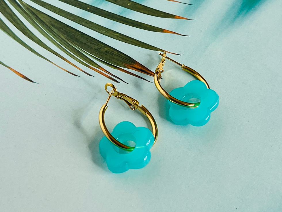 Miniature : BOUCLES D'OREILLES EN ACIER INOXYDABLE FLORA