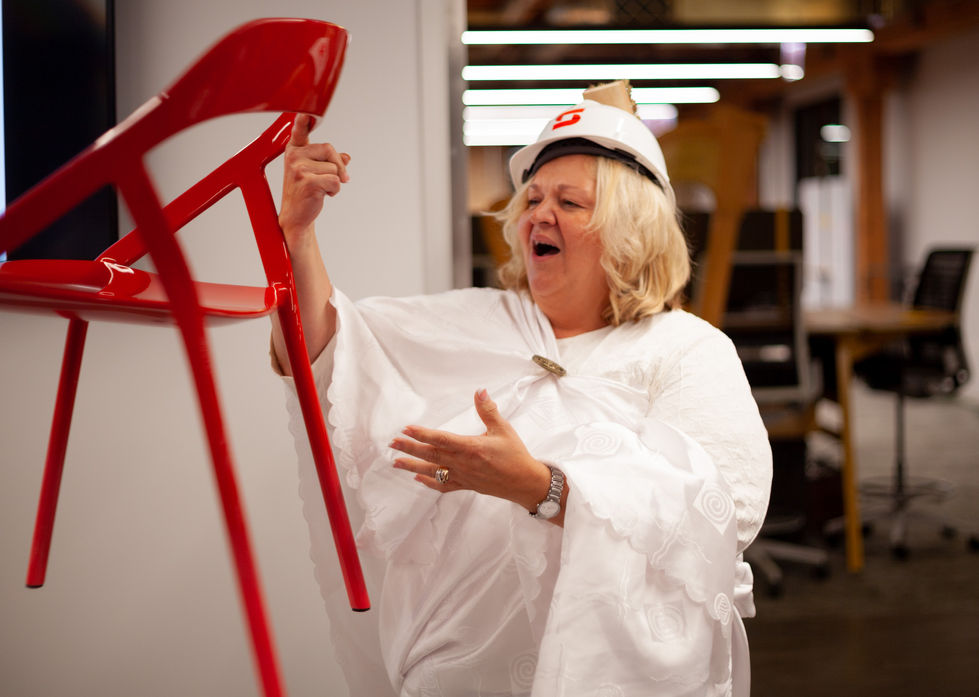 Scene from Atlas at Last party