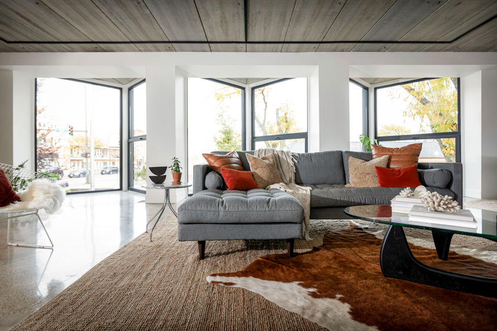 "After" photo, interior view, living room, November 2021