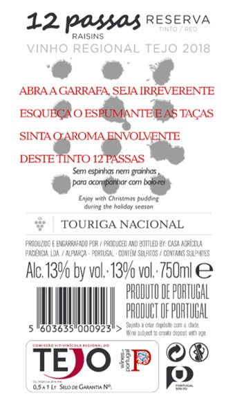 Miniatura: 12 PASSAS Reserva tinto