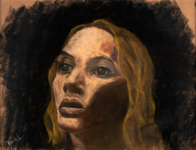 Soft pastels on pastel pad