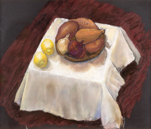 Soft pastels on pastel pad