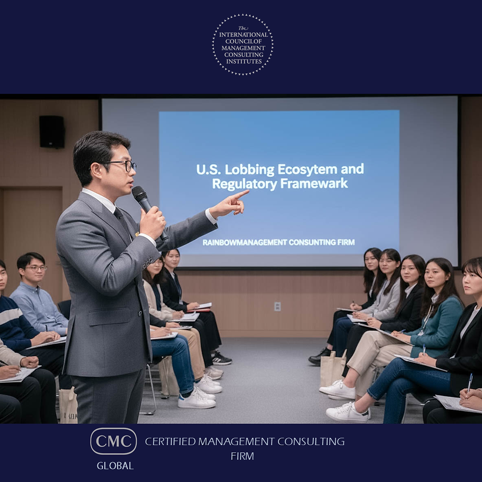 대표컨설턴트의 미국 로비 생태계와 규제 프레임워크 개론 강의