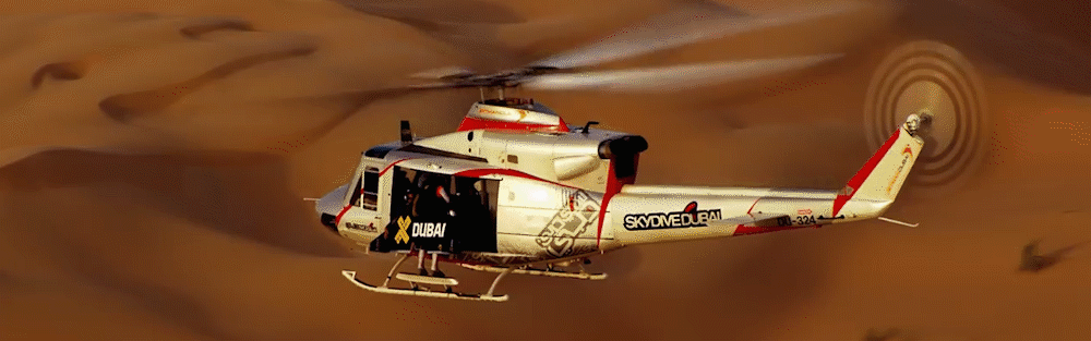 Skydive dubai helicopter design | in dubai