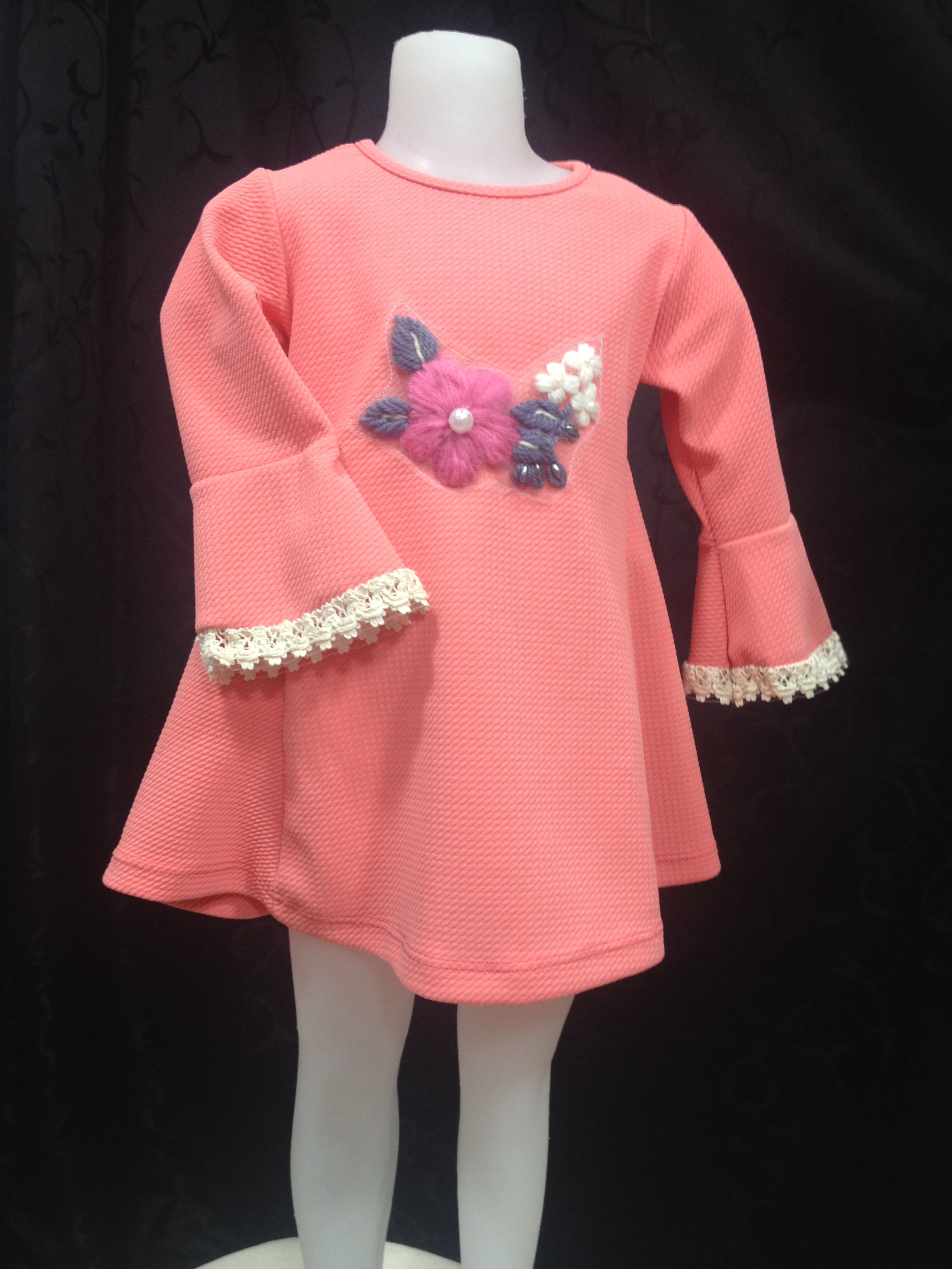 Vestidos Alta Costura Color Blanco y rosa  A La Moda Para Niñas, Nena