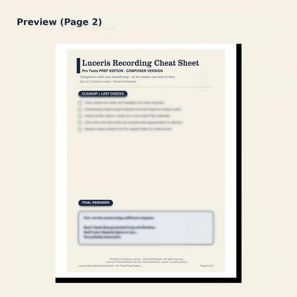 Thumbnail: Composer focused Pro Tools session prep checklist for clean handoff to engineers