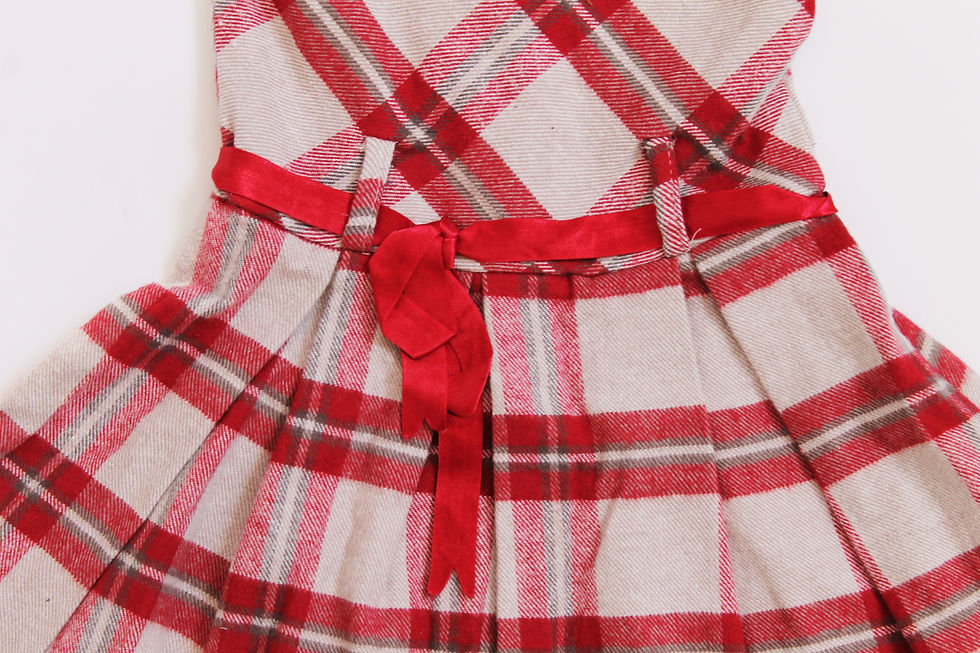 Thumbnail: שמלה משבצות מחממת בעלת בטנת פליז