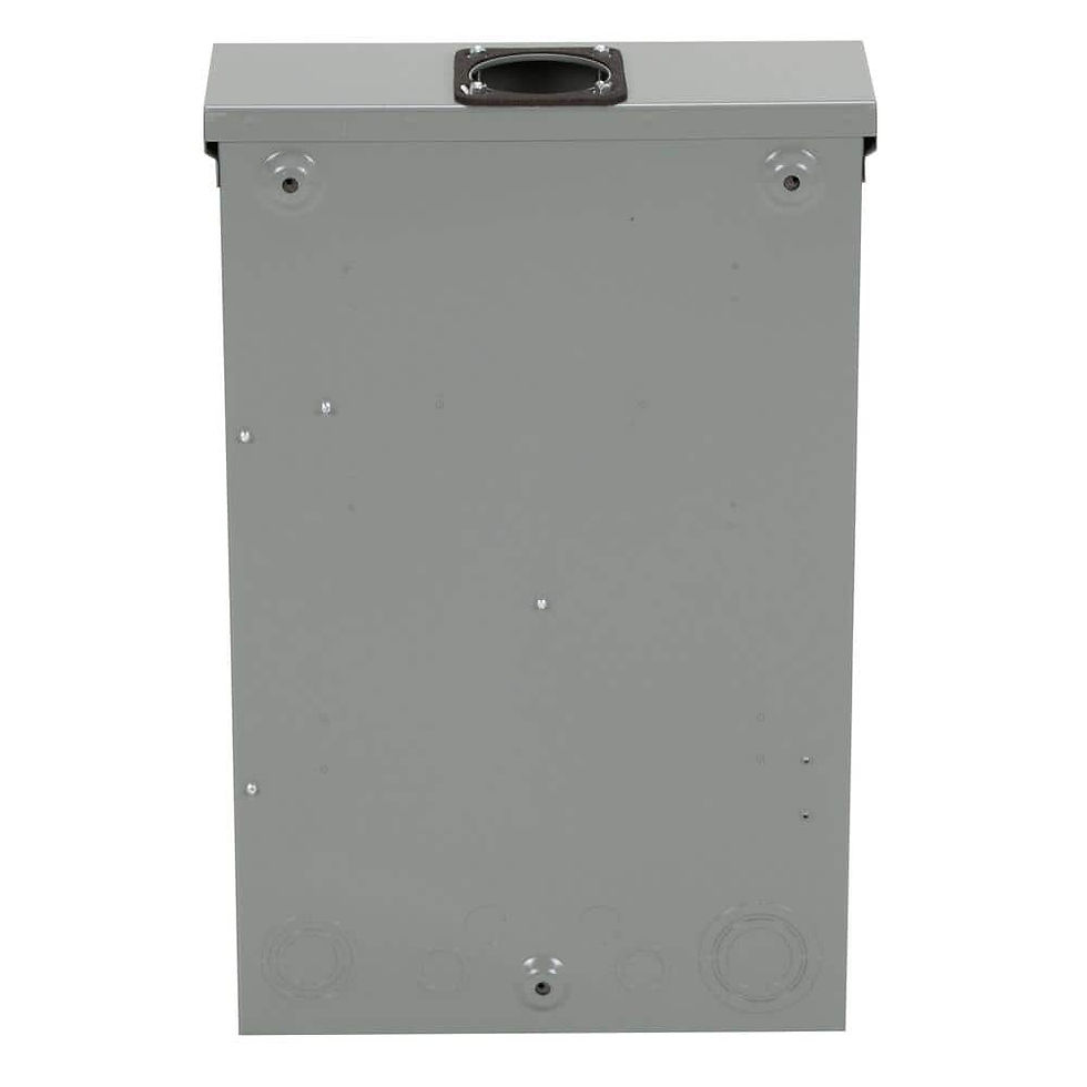 Thumbnail: Homeline 100 Amp 10-Space 20-Circuit Outdoor Ring-Type Overhead Main Breaker CSE