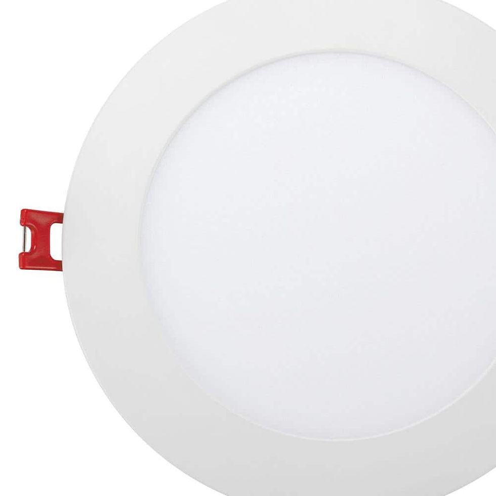Thumbnail: 6 in. White Flush Round Wet Rated LED Integrated Recessed Lighting Kit (6-Pack)