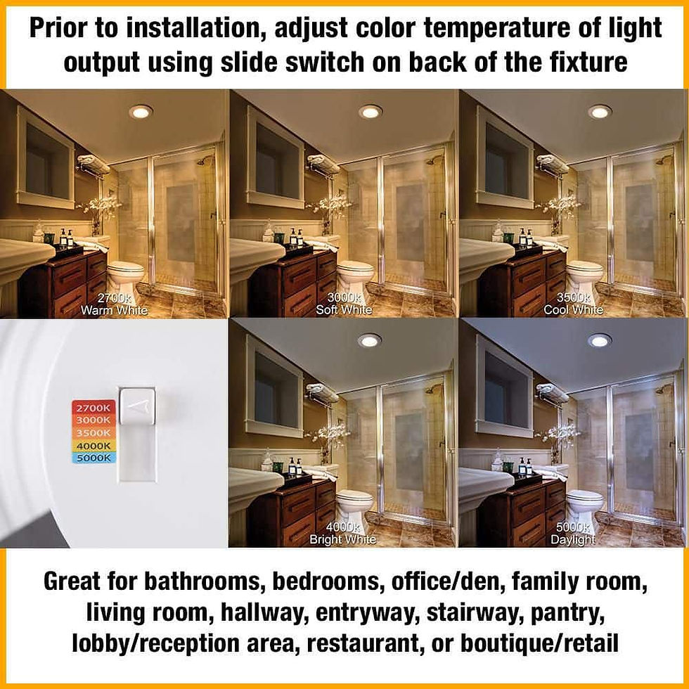 Thumbnail: 6 in. Selectable Integrated LED Recessed Trim Downlight with Night Light Trim Fe