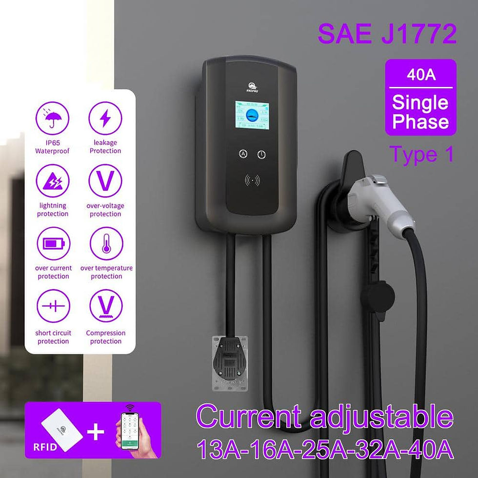 Thumbnail: 240-Volt EV Charger 40 Amp EVSE Wallbox Charging Station EV Charger with Type1