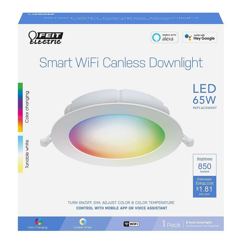 Thumbnail: 6 in. 65W Equiv Tunable CCT Canless WiFi Smart Integrated LED Retrofit White Rec