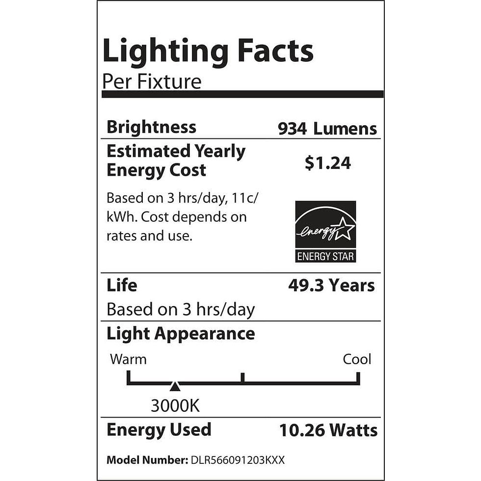 Thumbnail: DLR Series 5 in.-6 in. Black 3000K Integrated LED Recessed Retrofit Downlight Tr