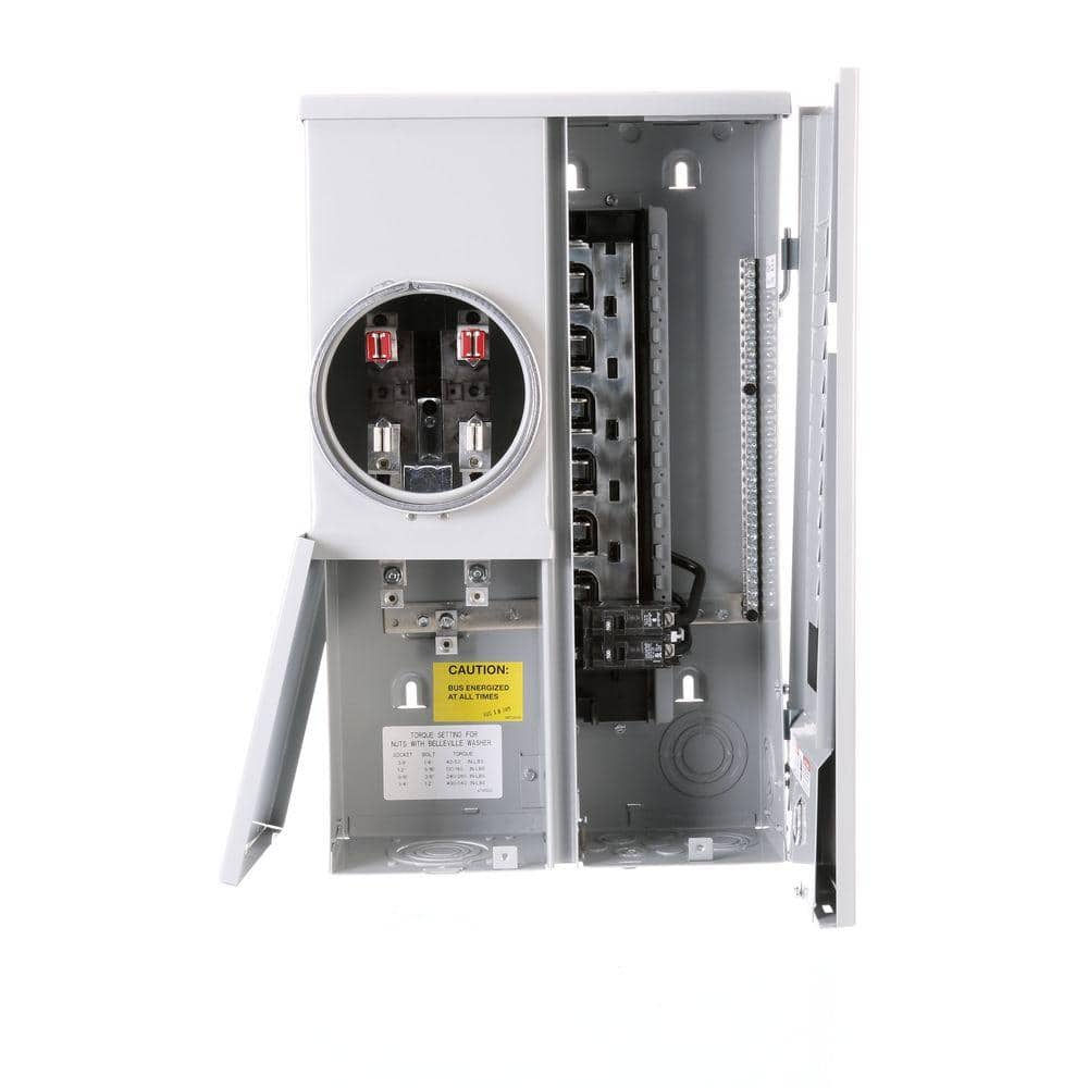 100 Amp 12-Space 24-Circuit Overhead/Underground Surface Meter Combo Load Center