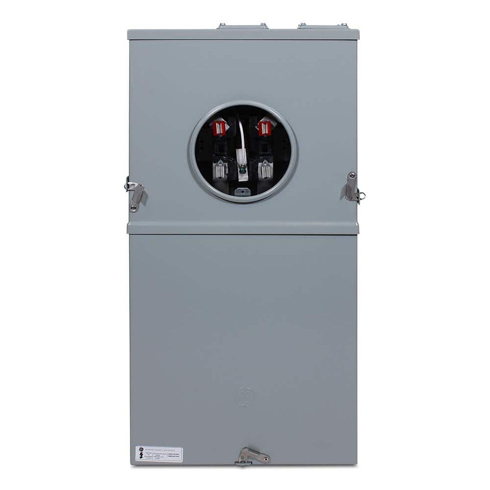 Thumbnail: PowerMark Gold 150 Amp 4-Space 8-Circuit Meter Socket Load Center